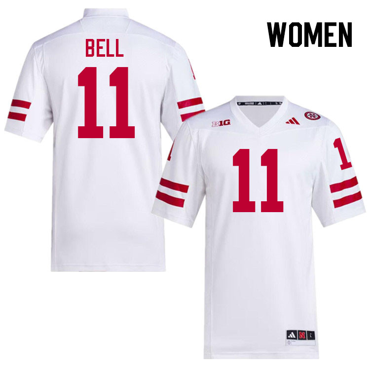 Women #11 Demitrius Bell Nebraska Cornhuskers College Football Jerseys Stitched Sale-White